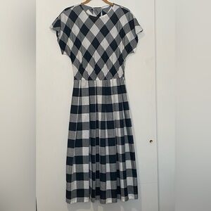 JT Dress~ Black and White Checkered Dress